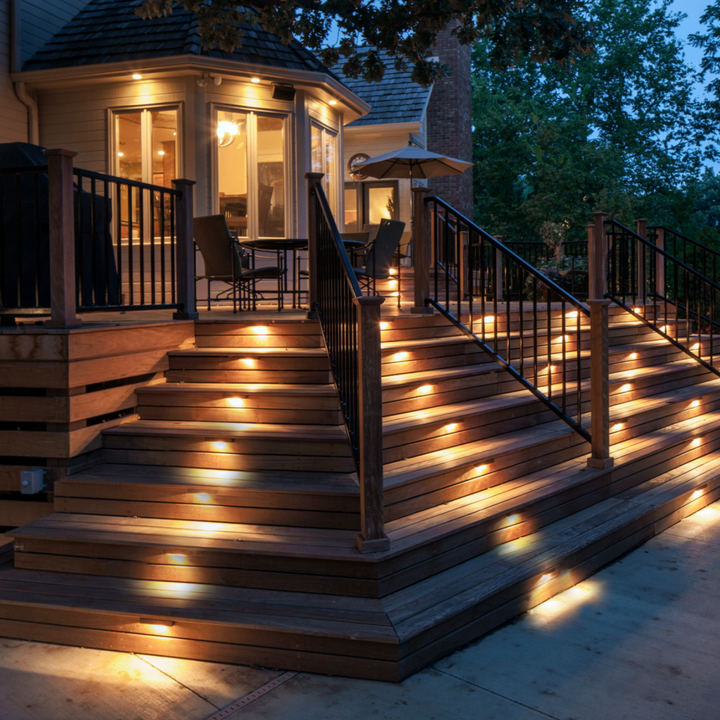 Lisslune | Solar Step Light - Waterproof LED Outdoor Lighting for Pathways, Decks, and Stairs - Solar Powered Garden Illumination