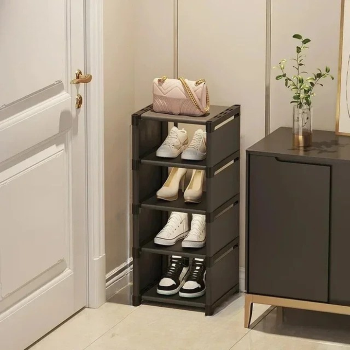 Lisslune | SHOECORNER RACK – Stackable shoe rack for corners – Space-saving organization with style