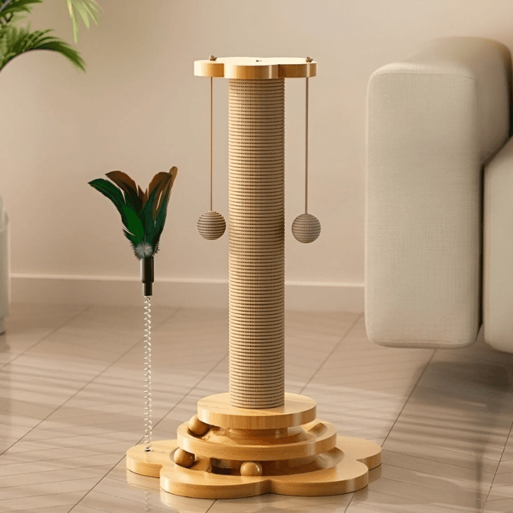 Lisslune | WOODPOUNCE – Natural cat toy made of wood against scratching damage to furniture