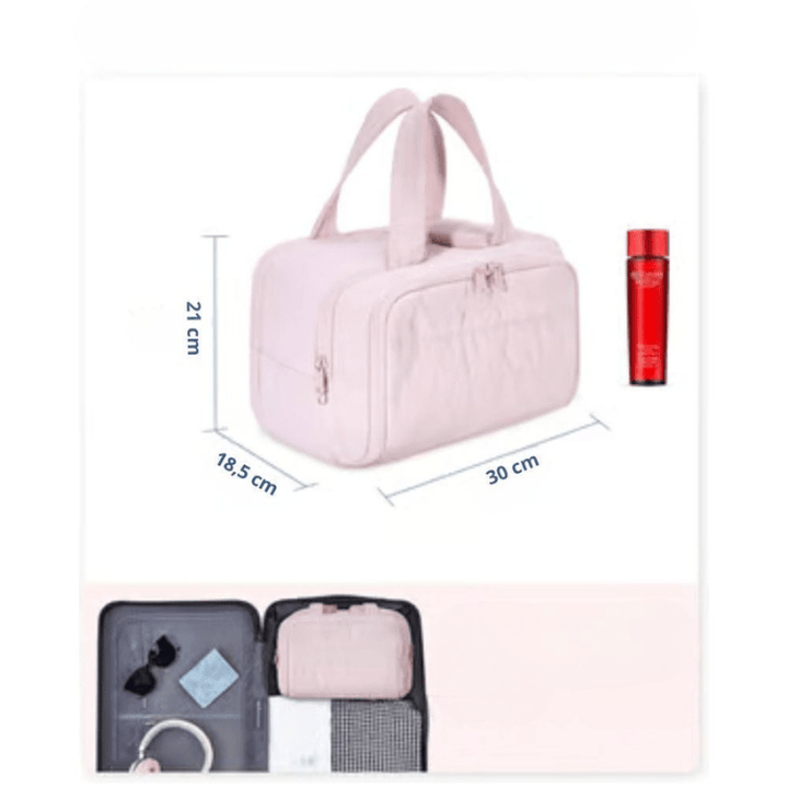 Lisslune | Compact toiletry bag with hook & compartment division