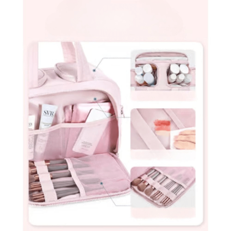Lisslune | Compact toiletry bag with hook & compartment division