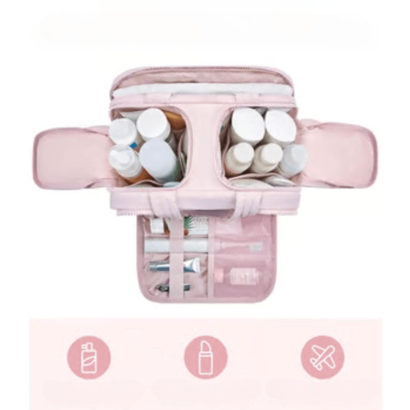 Lisslune | Compact toiletry bag with hook & compartment division