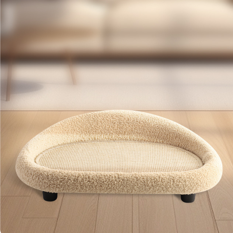 Lisslune | Stylish Cat Bed with Scratching Area & Cuddly Pillow