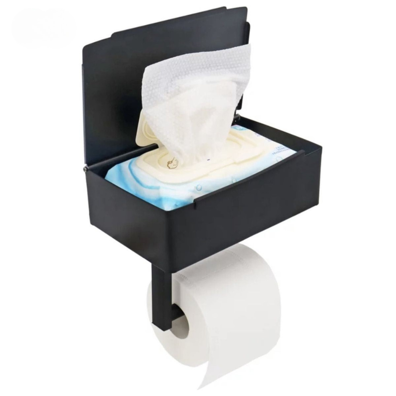 Lisslune | Multifunctional Toilet Paper Holder Aristo – Luxury Stainless Steel Design with Storage Compartment
