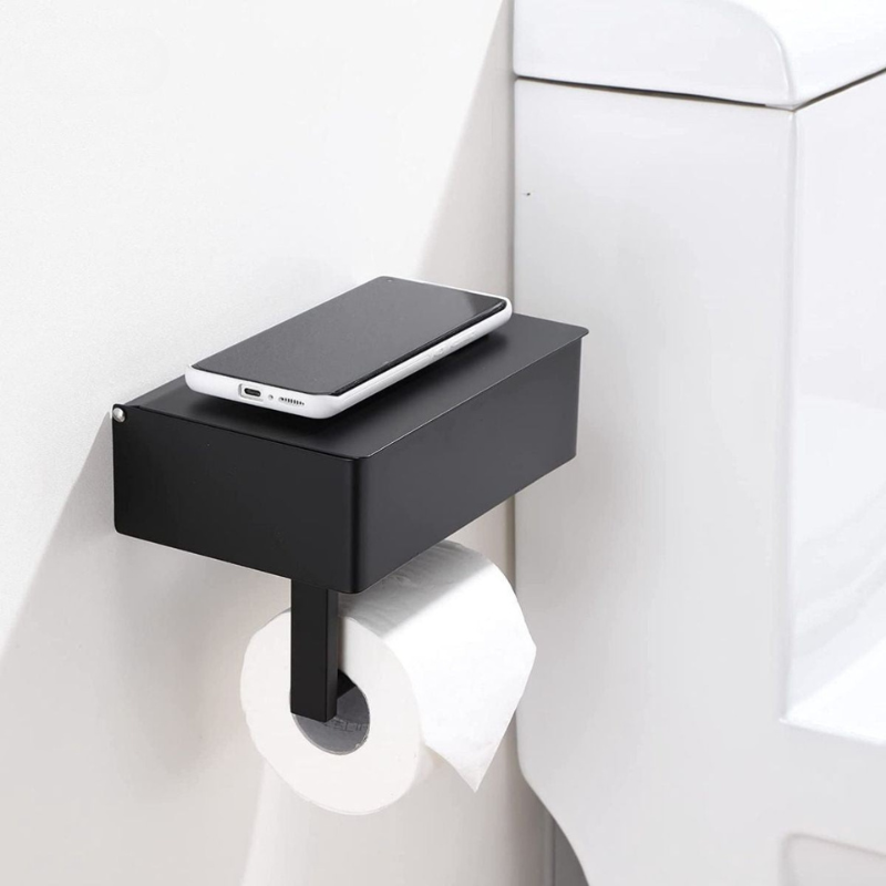 Lisslune | Multifunctional Toilet Paper Holder Aristo – Luxury Stainless Steel Design with Storage Compartment