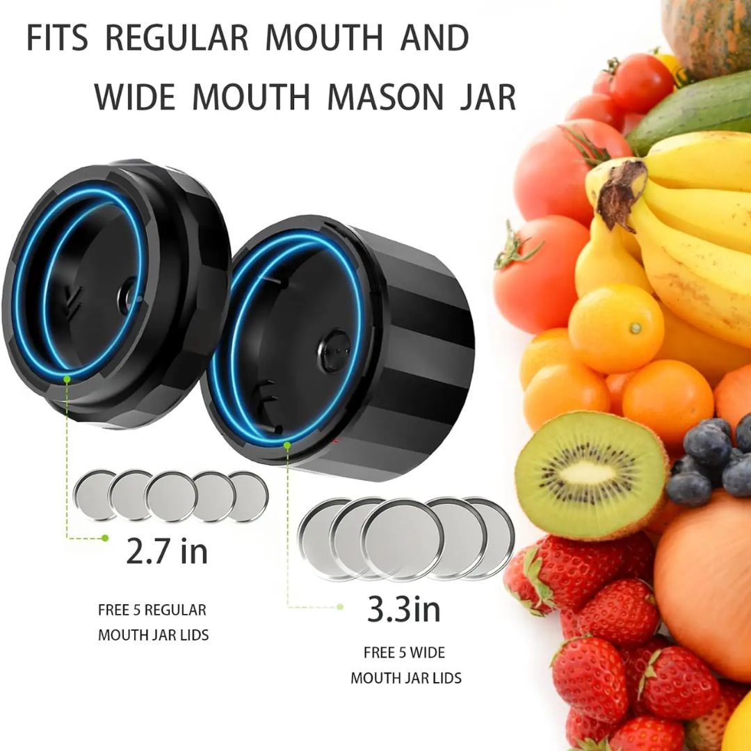 Lisslune | Electric Mason Jar Vacuum Sealer Set - Preserve Freshness Quickly!