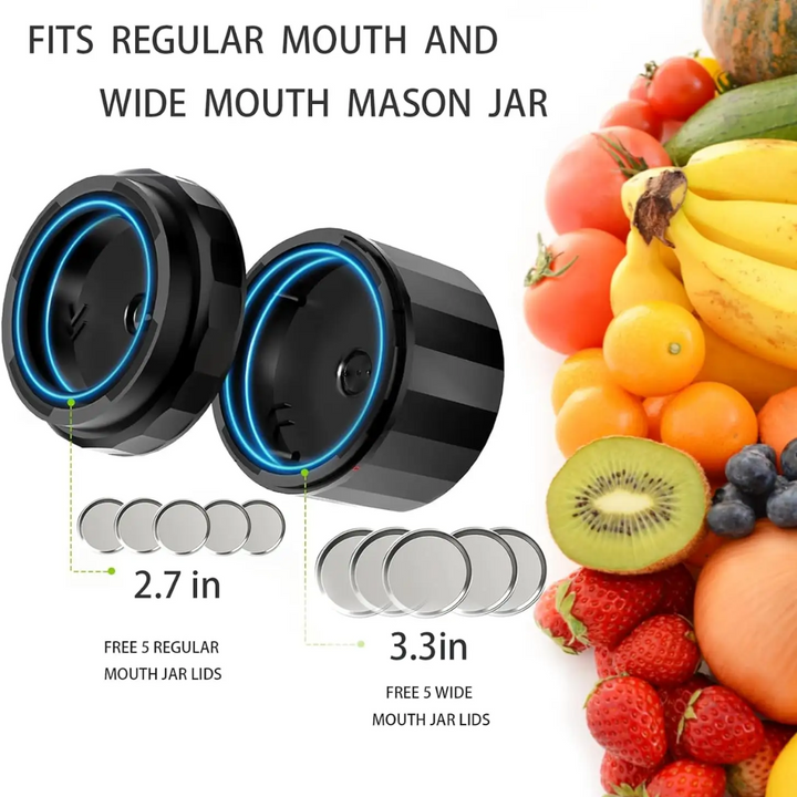 Lisslune | Electric Mason Jar Vacuum Sealer Set - Preserve Freshness Quickly!
