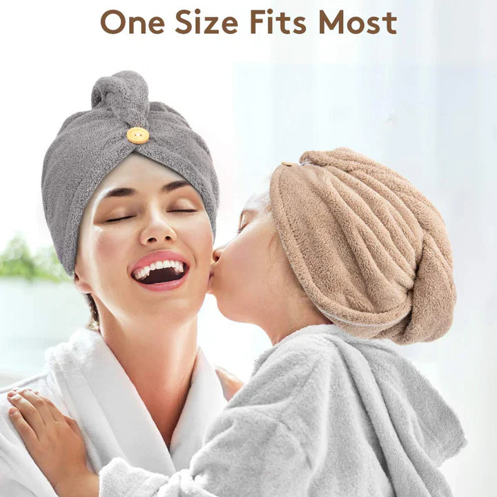 Lisslune | Microfiber Hair Towel Set | 3 Pack for Quick Drying