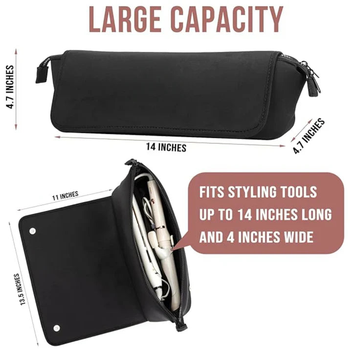 Lisslune | 2-in-1 hair tool travel bag & heat-resistant mat