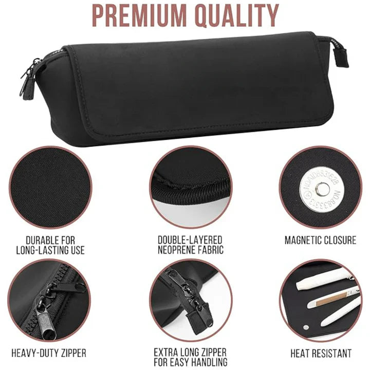 Lisslune | 2-in-1 hair tool travel bag & heat-resistant mat