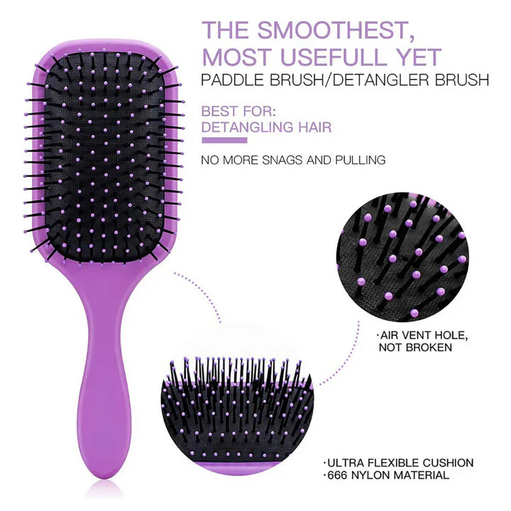 Lisslune | 4-piece detangling hairbrush set