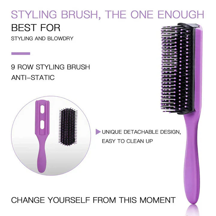 Lisslune | 4-piece detangling hairbrush set
