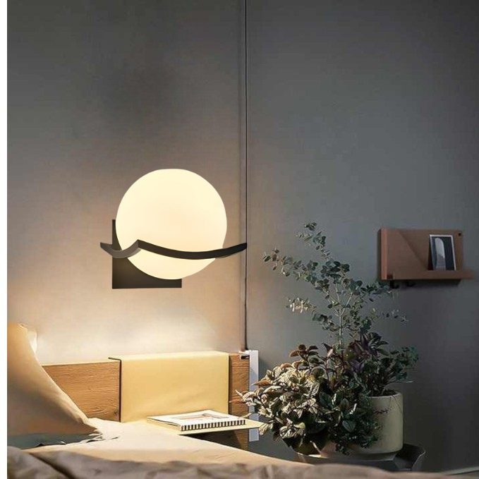 Lisslune | Modern LED Wall Lamp with Glass Panel