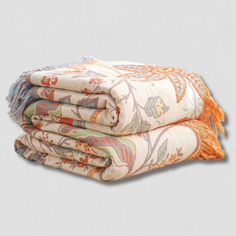 Lisslune | ThreadHaven - Boho Tassel Throw
