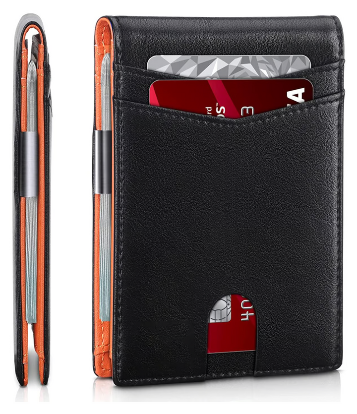 Lisslune | SafeSlim RFID Leather Men's Wallet – Compact, Thin & Safe