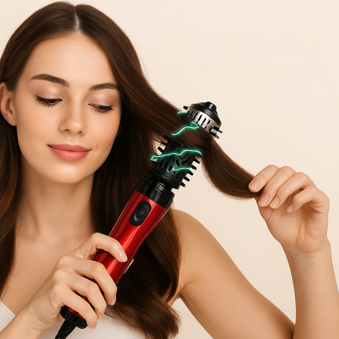 Lisslune | Rotating Ionic Hot Air Brush Hair Styling Tool