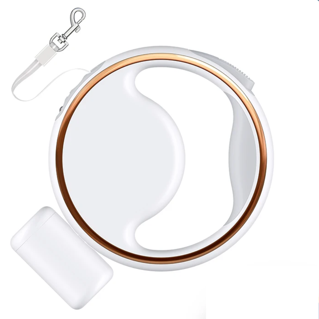 Lisslune | AutoLeash Light – Automatic Dog Leash with LED & Poop Bag Holder for Safe Walks