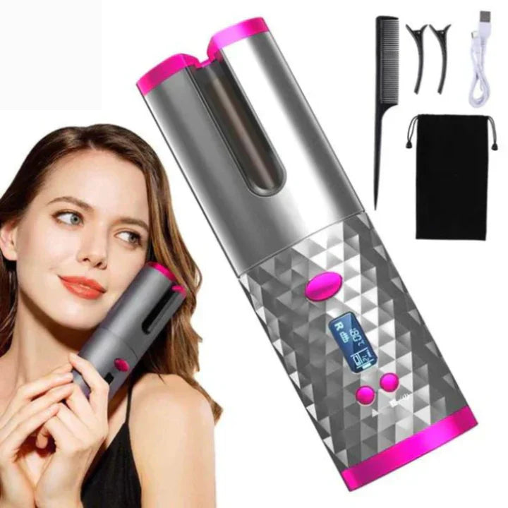 Lisslune | PerfectCurl Automatic Curling Styler | Cordless and Rechargeable for Perfect Curls
