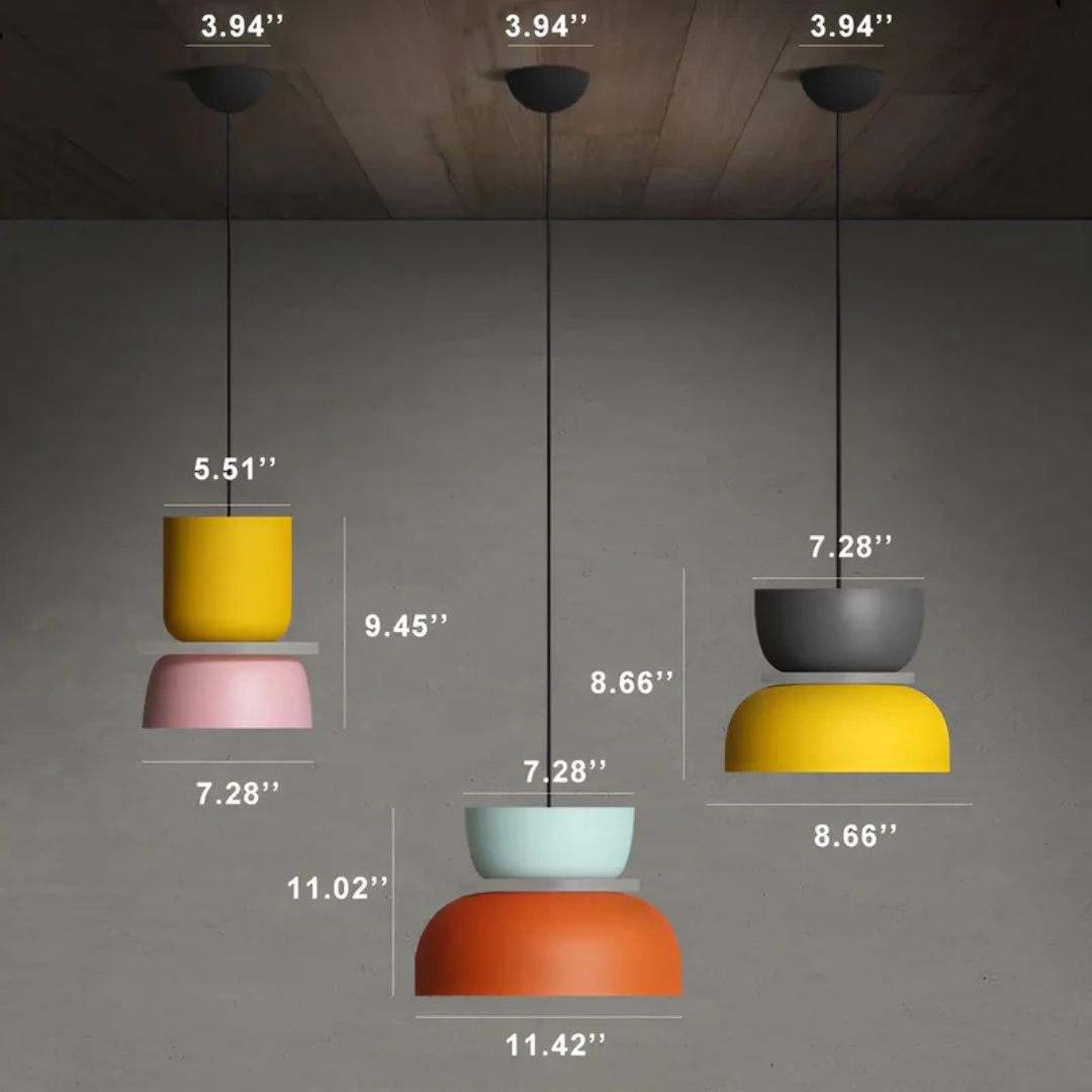 Lisslune | VividGlow – Colourful Macaron LED Pendant Light | Modern, Stylish & Energy-Efficient