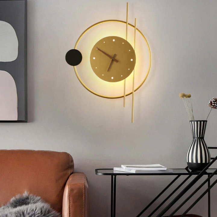 Lisslune | Modern LED wall clock lamp - Chronos