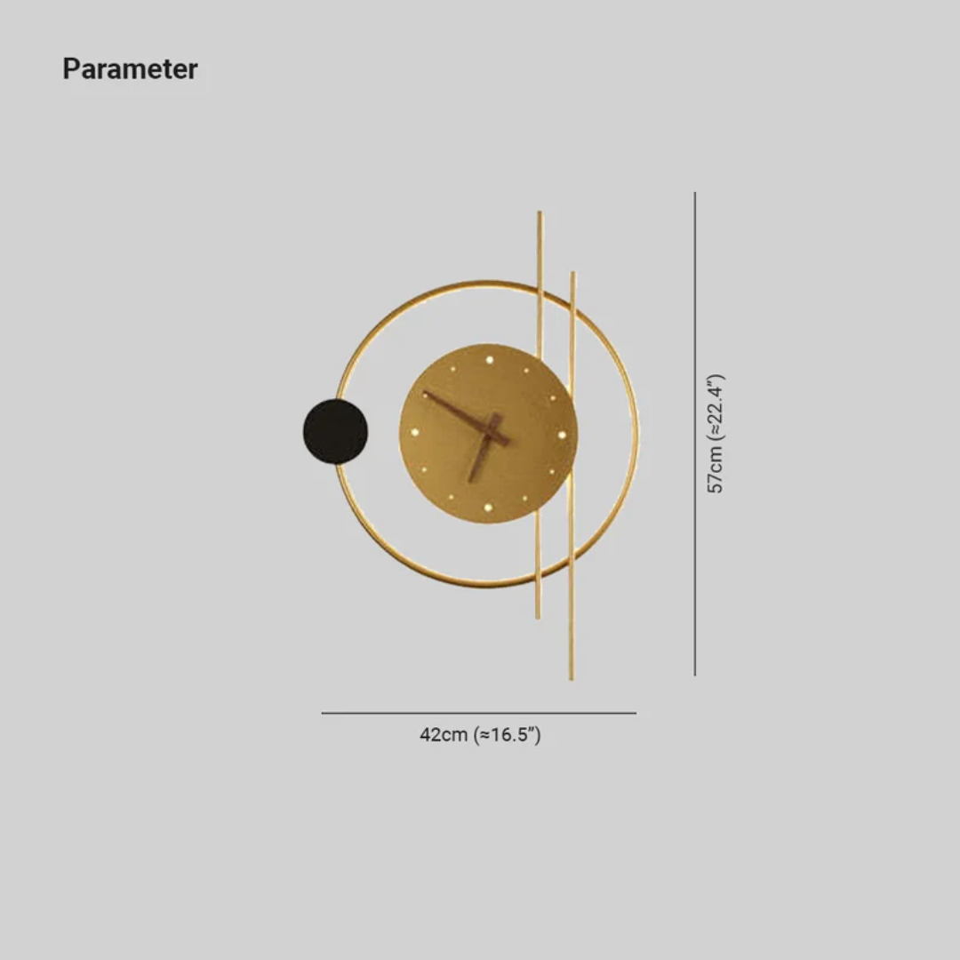 Lisslune | Modern LED wall clock lamp - Chronos