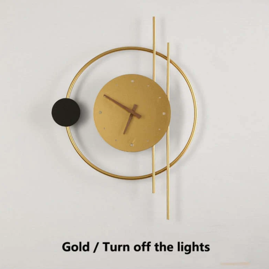 Lisslune | Modern LED wall clock lamp - Chronos