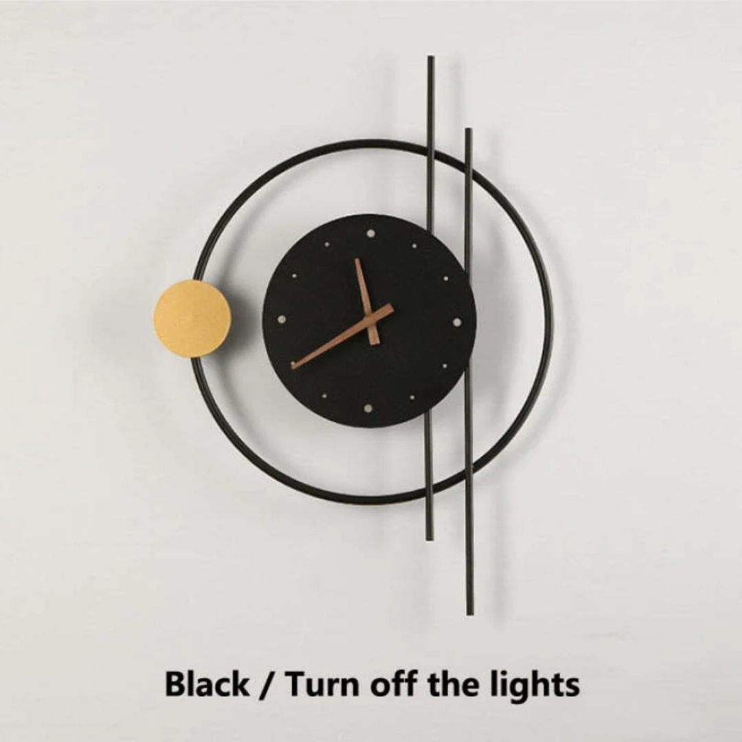 Lisslune | Modern LED wall clock lamp - Chronos