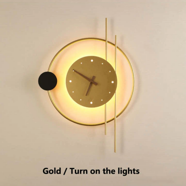 Lisslune | Modern LED wall clock lamp - Chronos
