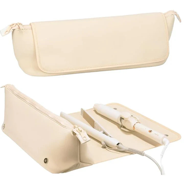 Lisslune | 2-in-1 hair tool travel bag & heat-resistant mat