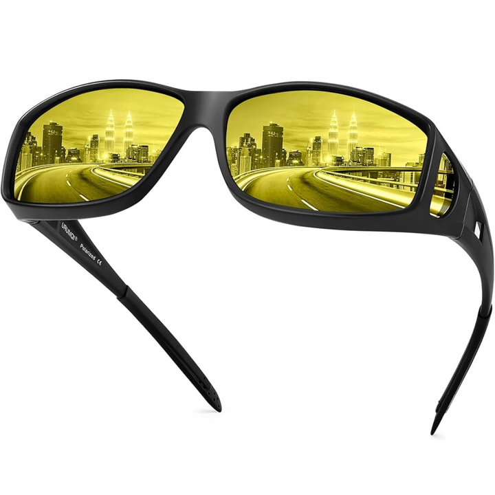 Lisslune | Jeremy Night Vision Polarised Driving Glasses – Anti-Glare Glasses for Safer Night Driving