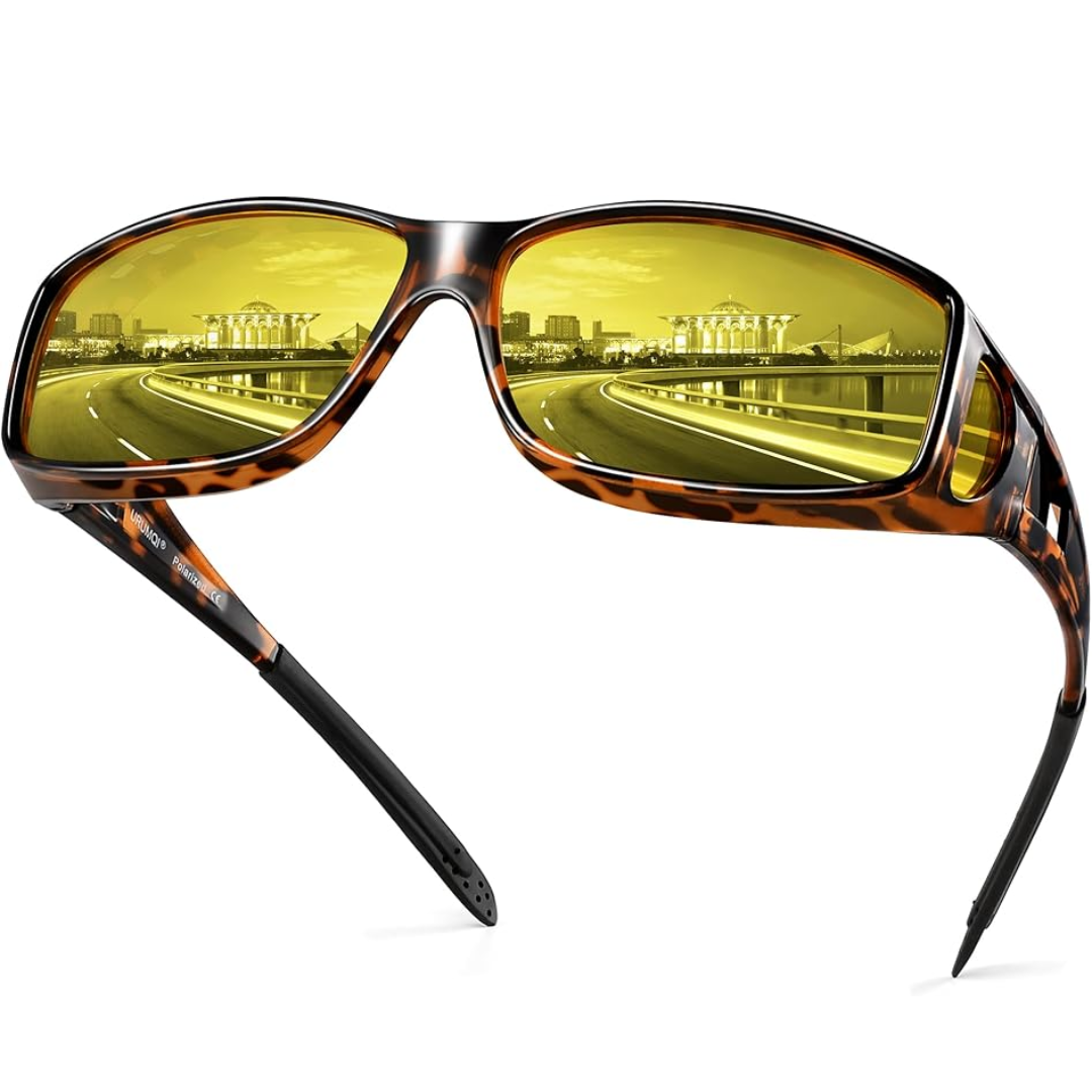 Lisslune | Jeremy Night Vision Polarised Driving Glasses – Anti-Glare Glasses for Safer Night Driving