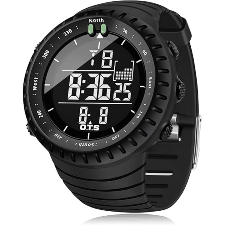 Lisslune | Henry Waterproof Men’s Digital Sports Watch – Shockproof, Tactical & LED Backlit Outdoor Timepiece