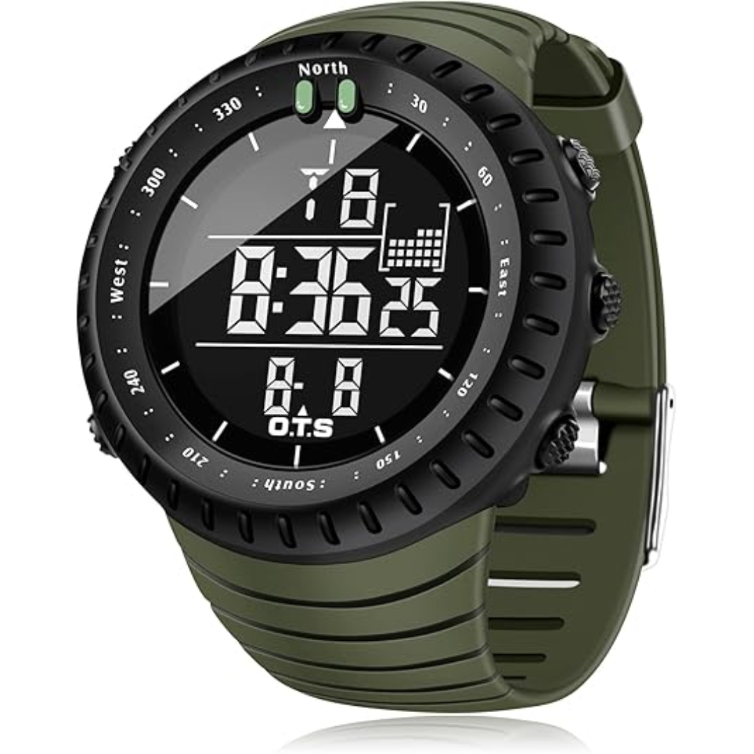 Lisslune | Henry Waterproof Men’s Digital Sports Watch – Shockproof, Tactical & LED Backlit Outdoor Timepiece