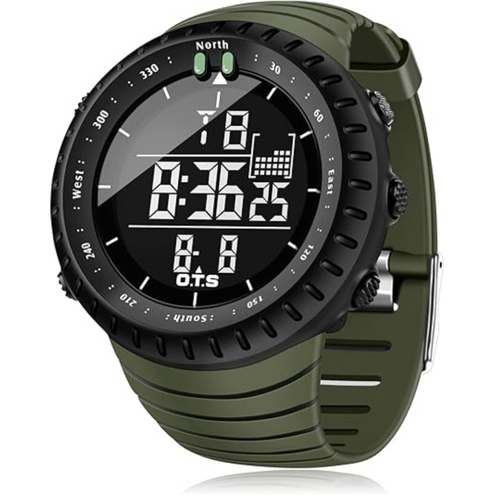 Lisslune | Henry Waterproof Men’s Digital Sports Watch – Shockproof, Tactical & LED Backlit Outdoor Timepiece