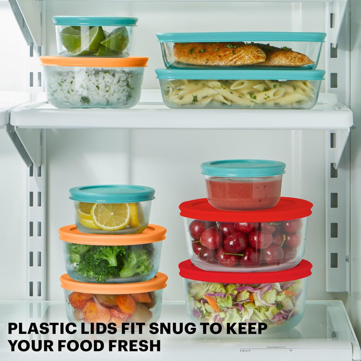 Lisslune | GLASSKEER STORAGE SET – 12-piece glass storage set with click lids for freshness & sustainable kitchen organization