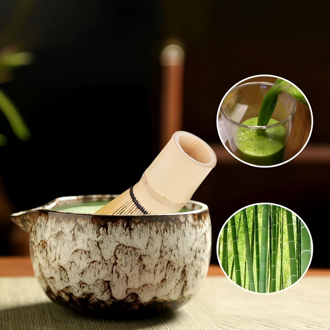 Lisslune | Traditional Matcha Tea Set – 6-Piece Authentic Japanese Matcha Kit – Premium Bamboo & Ceramic