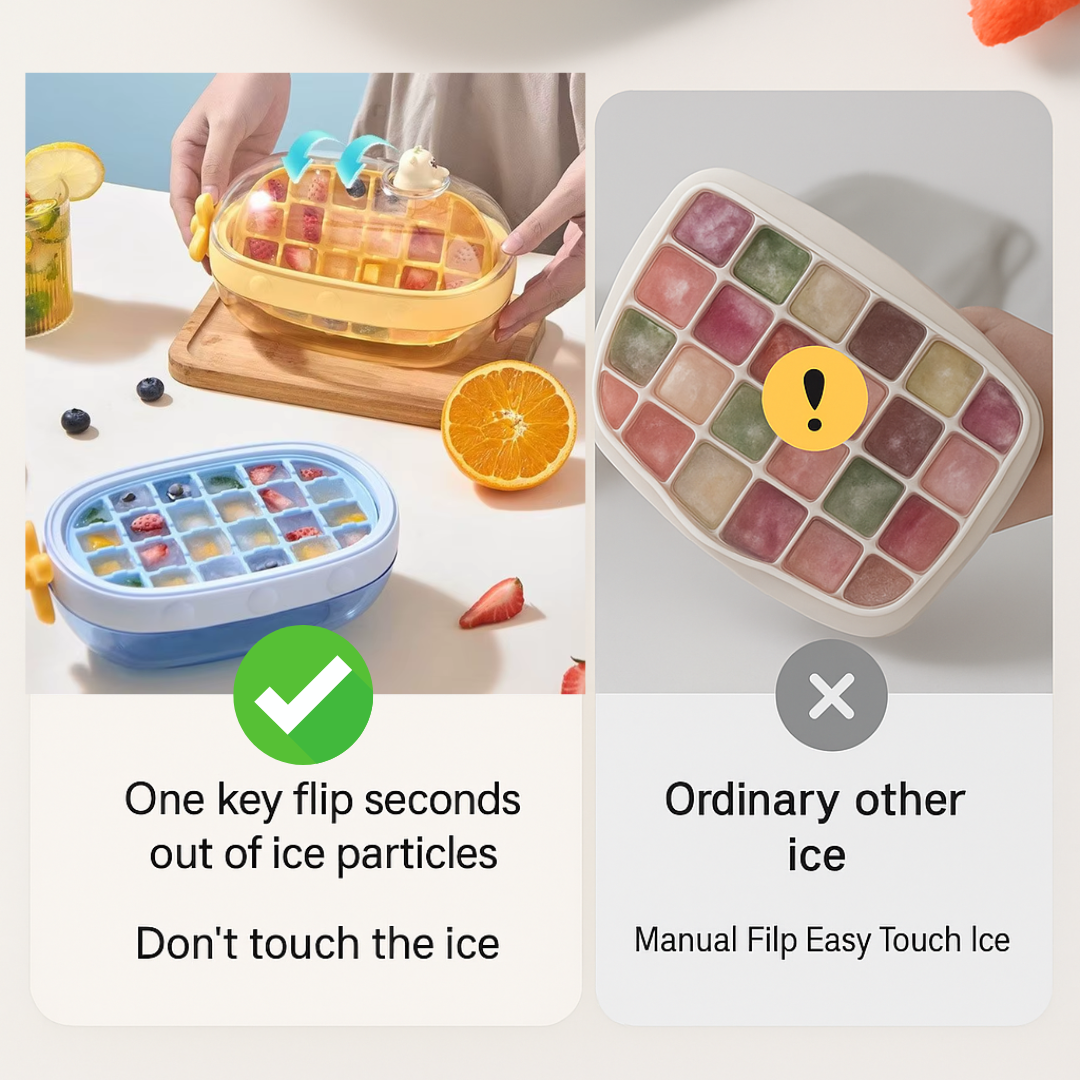 Lisslune | Cute Cartoon Rotating Knob Ice Cube Tray