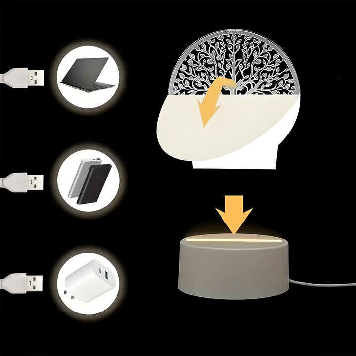 Lisslune | DreamGlow - 3D LED lamp for stylish lighting in the bedroom