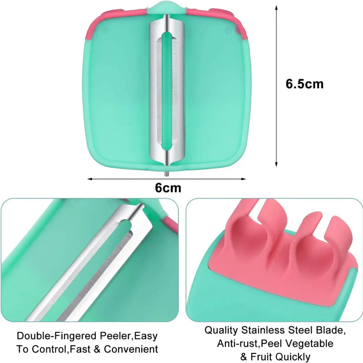 Lisslune | 4-piece finger vegetable peeler set