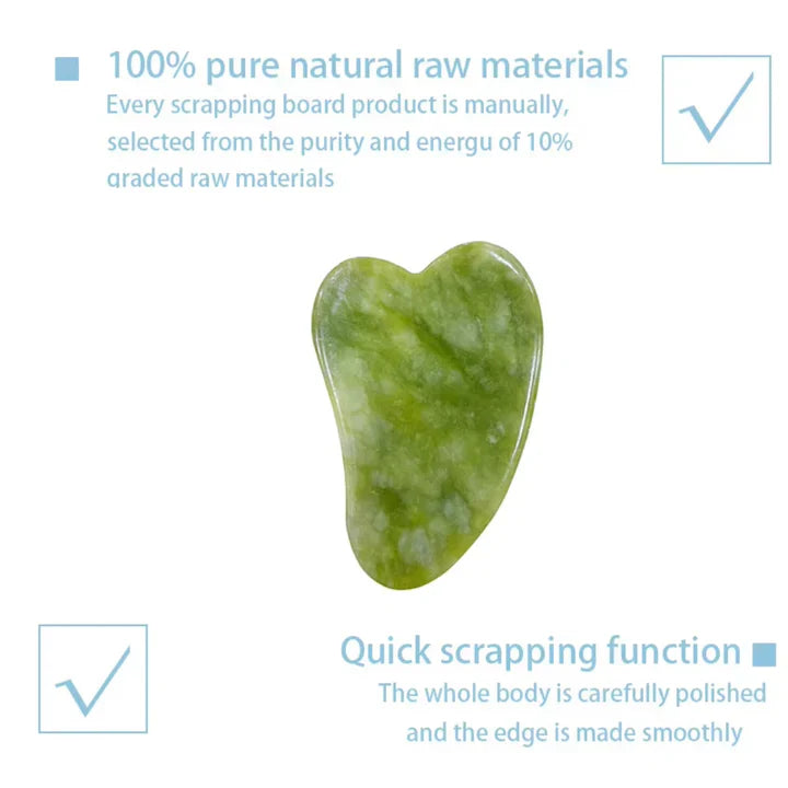 Lisslune | Instant Glow Gua Sha & Jade Roller Set | For radiant skin and natural relaxation