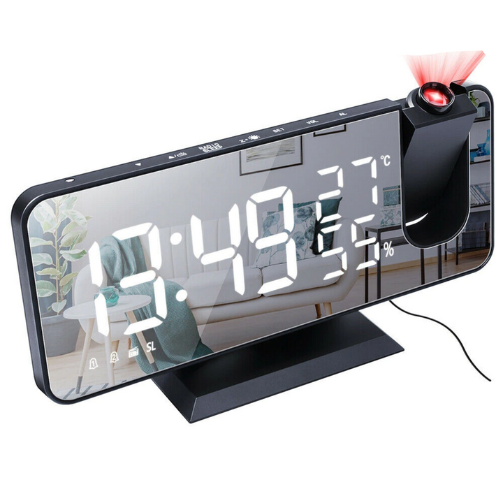 Lisslune | LumiTime - Smart Projection Alarm Clock with Wireless Charging