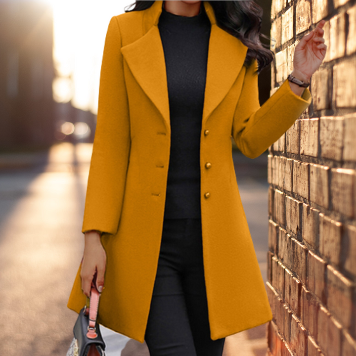 Lisslune | Elegant Solid Long Jacket Coat