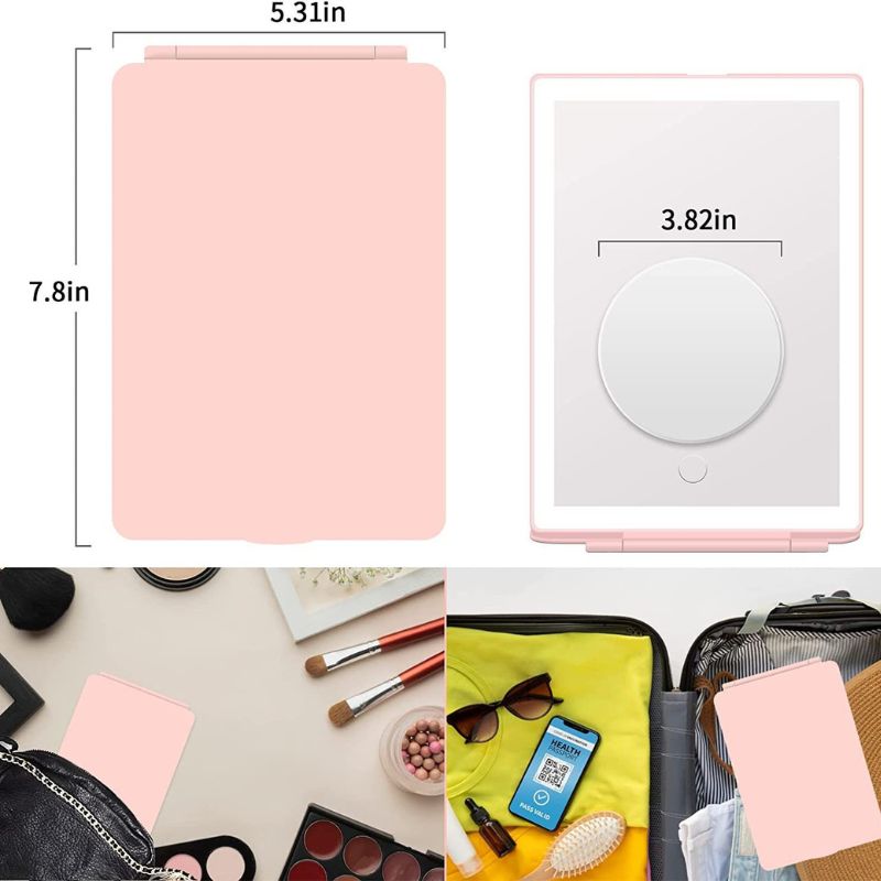 Lisslune | GlimMirror | LED Makeup Mirror | Portable and Foldable | Perfect for a Radiant Look