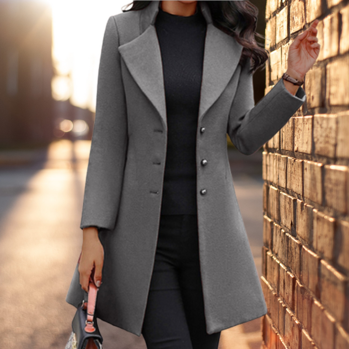 Lisslune | Elegant Solid Long Jacket Coat