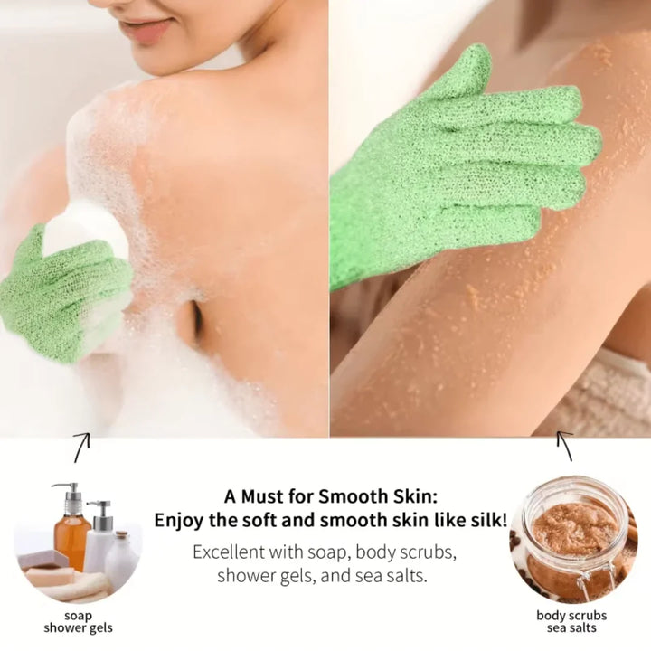 Lisslune | Exfoliating Bath Gloves – Set of 2