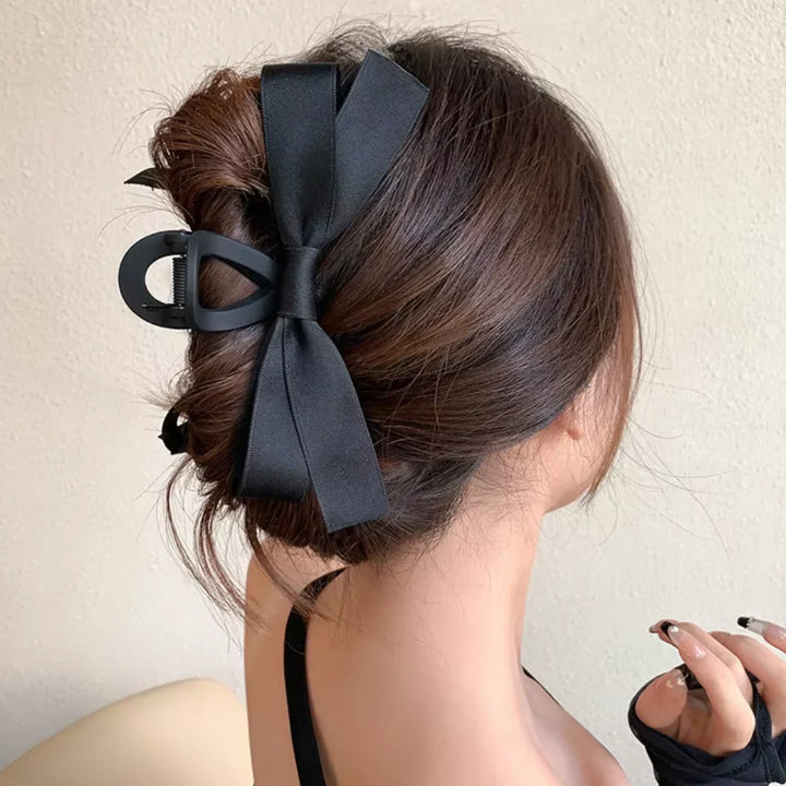 Lisslune | Large Hair Clips with Satin Bows