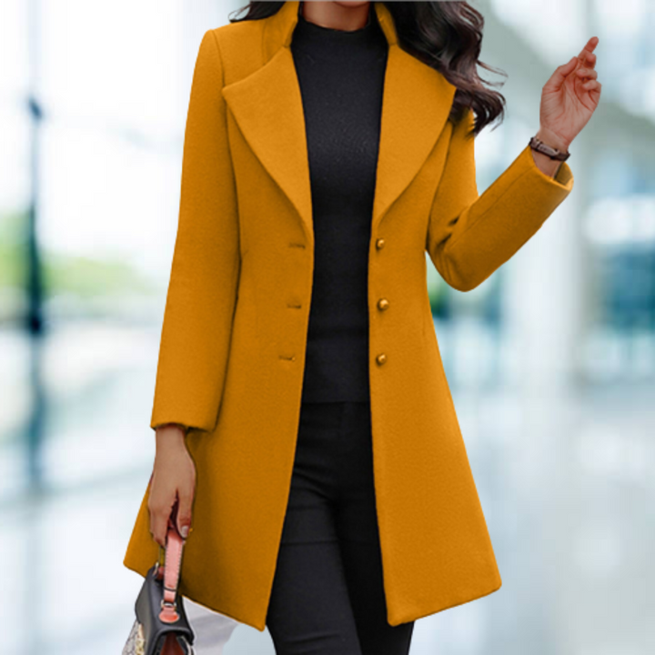 Lisslune | Elegant Solid Long Jacket Coat