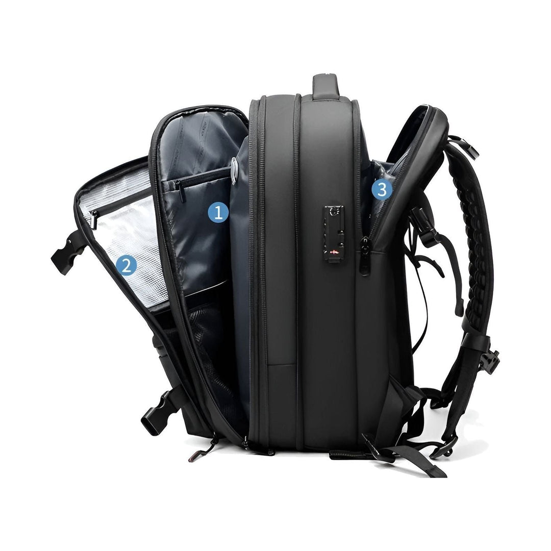 Lisslune | Lara JetPack – Large Capacity Vacuum Compression Travel Backpack (Waterproof & Carry-On Friendly)