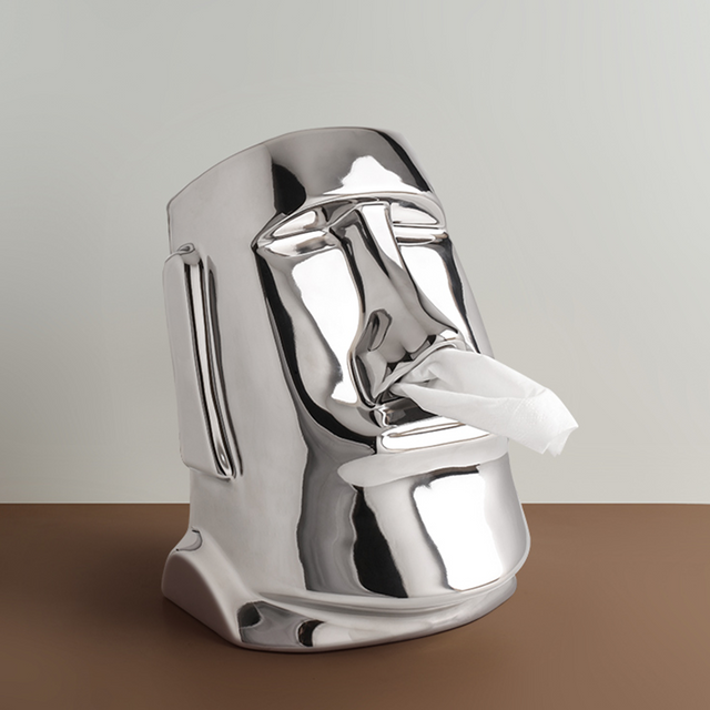 Lisslune | StatueTissue - unusual Moai scarf holder for stylish spaces