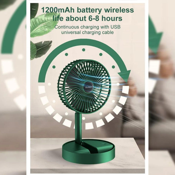 Lisslune | Rechargeable USB Telescope Folding Fan
